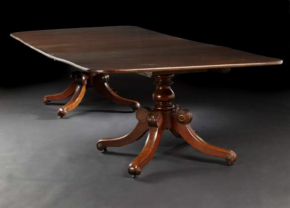 Appraisal: William IV Mahogany Dining Table mid- th century the rounded