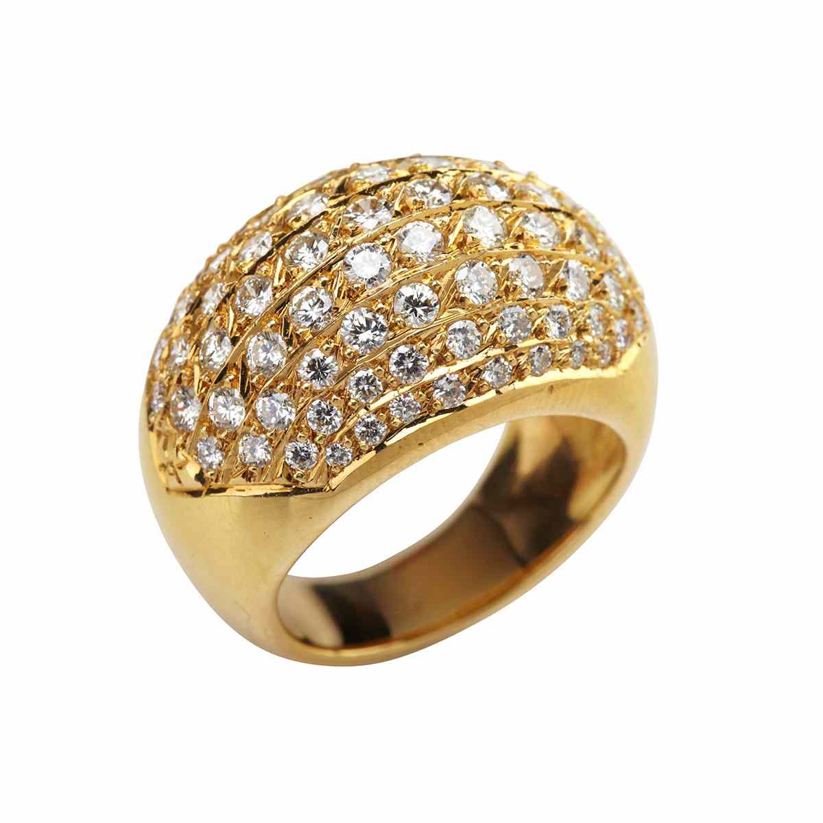 Appraisal: k Yellow Gold Ring set with brilliant cut diamonds approx