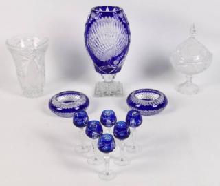 Appraisal: PIECE MISCELLANEOUS LOT OF GLASSWARE CONSISTING OF A PEACOCK DESIGN