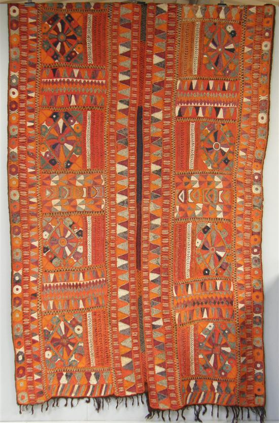 Appraisal: Patterned brightly coloured South American rug x PROVENANCE Thetis Blacker