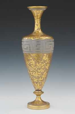 Appraisal: A Moser Type Glass Vase Measuring apprx - H the