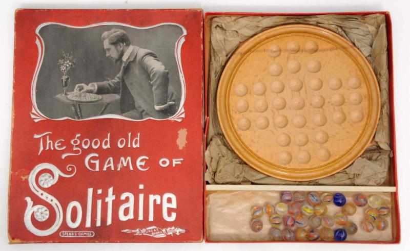 Appraisal: Solitaire Board Set in Original Box Solitaire set by J