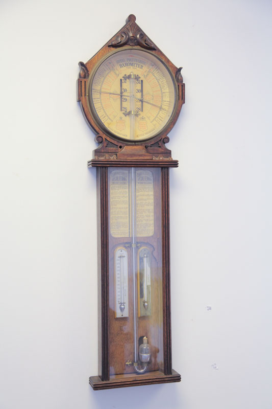 Appraisal: ROYAL POYTECHNIC BAROMETER Mercury barometer in an oak case with