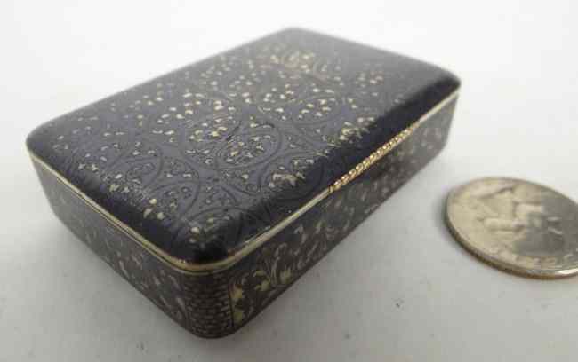 Appraisal: Sterling silver hallmarked snuff box Grams total weight