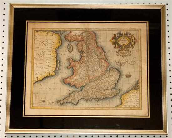 Appraisal: Map England and Wales Gerard Mercator ''Anglia Regnum'' engraving with