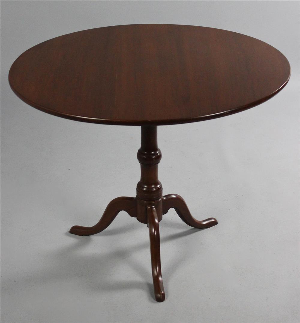 Appraisal: CHERRYWOOD TILT TOP TEA TABLE having a round top with