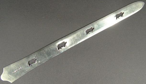 Appraisal: Mappin and Webb silver letter opener pierced with four graduated