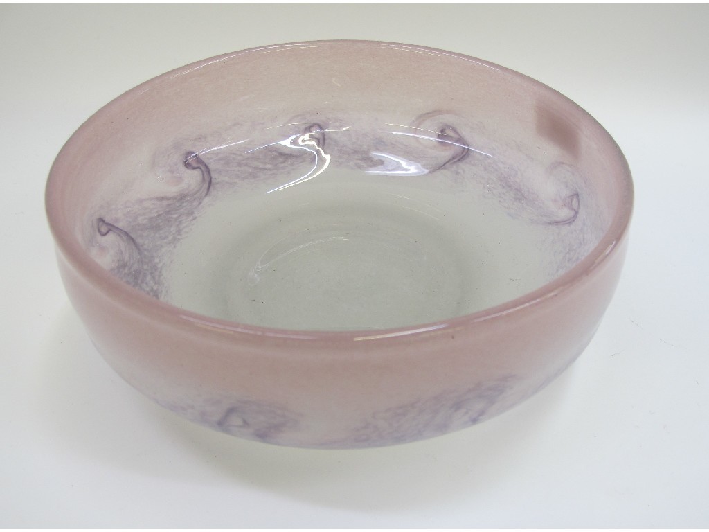 Appraisal: Vasart pink glass bowl