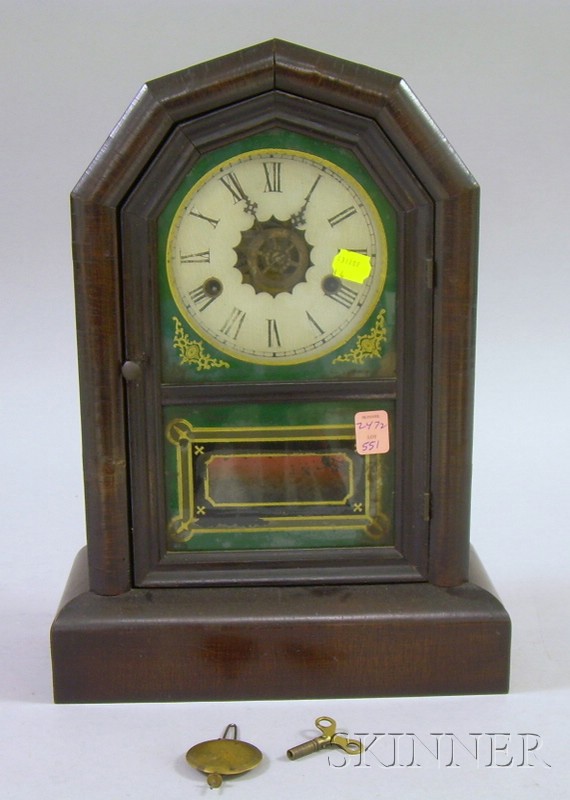 Appraisal: Mahogany Shelf Clock by William L Gilbert Winsted Connecticut with