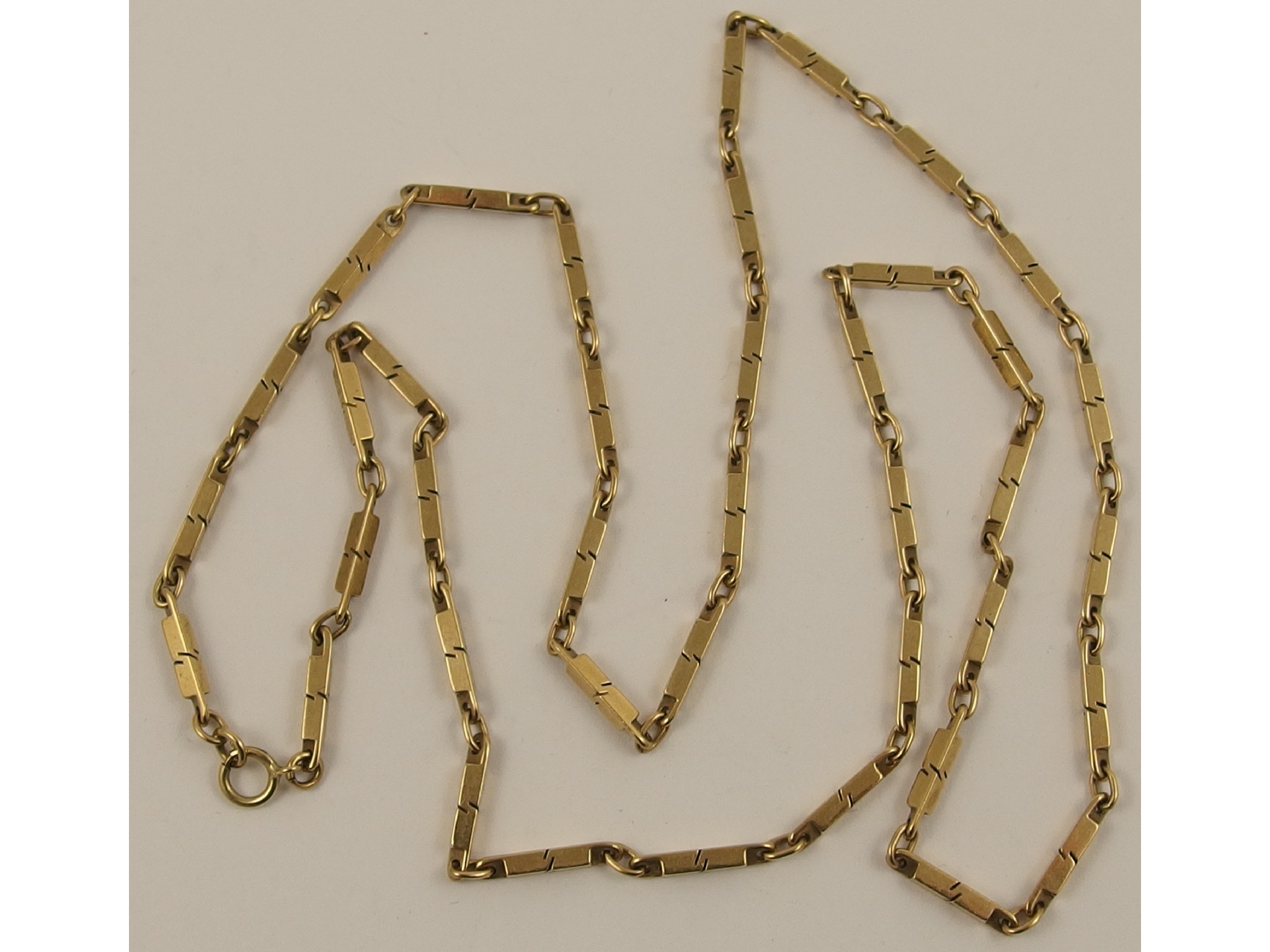 Appraisal: A long decorative ct chain weight approx gms