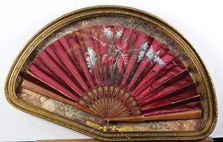 Appraisal: Continental framed hand fan Continental framed hand fan th century