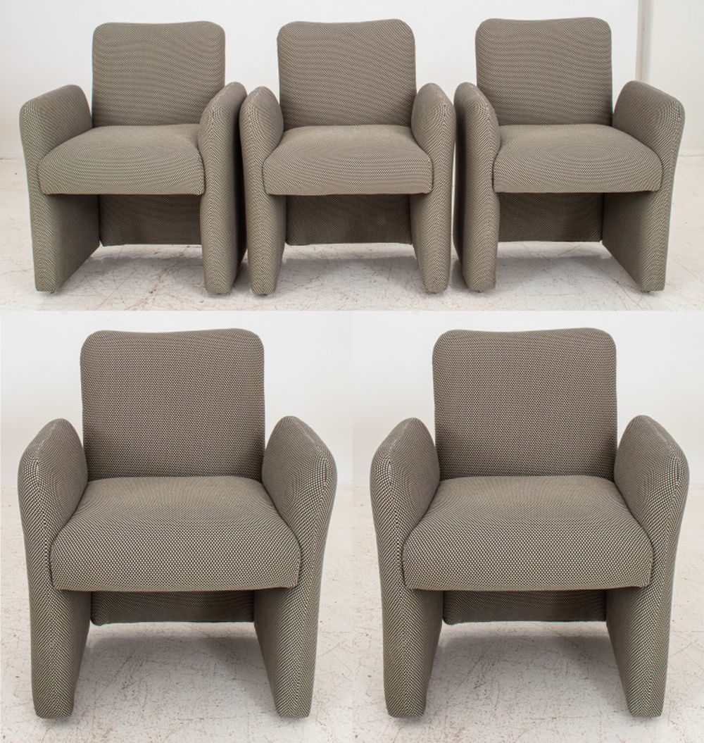 Appraisal: RAY WILKES STYLE MODULAR CHICLET CHAIRS Vintage Ray Wilkes British