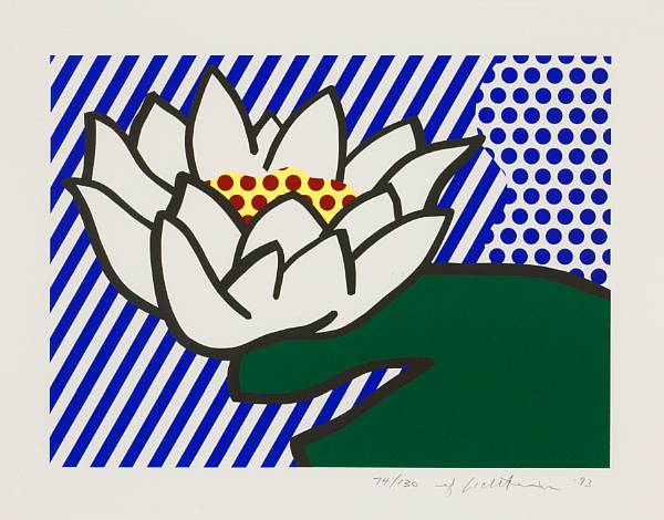 Appraisal: Roy Lichtenstein American - Water Lily C Silkscreen printed in