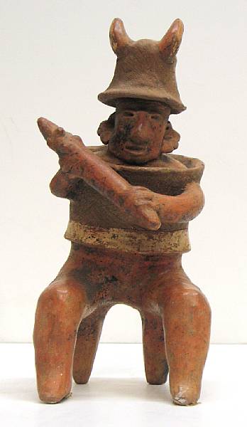 Appraisal: A Nayarit figure of a warrior Circa B C -