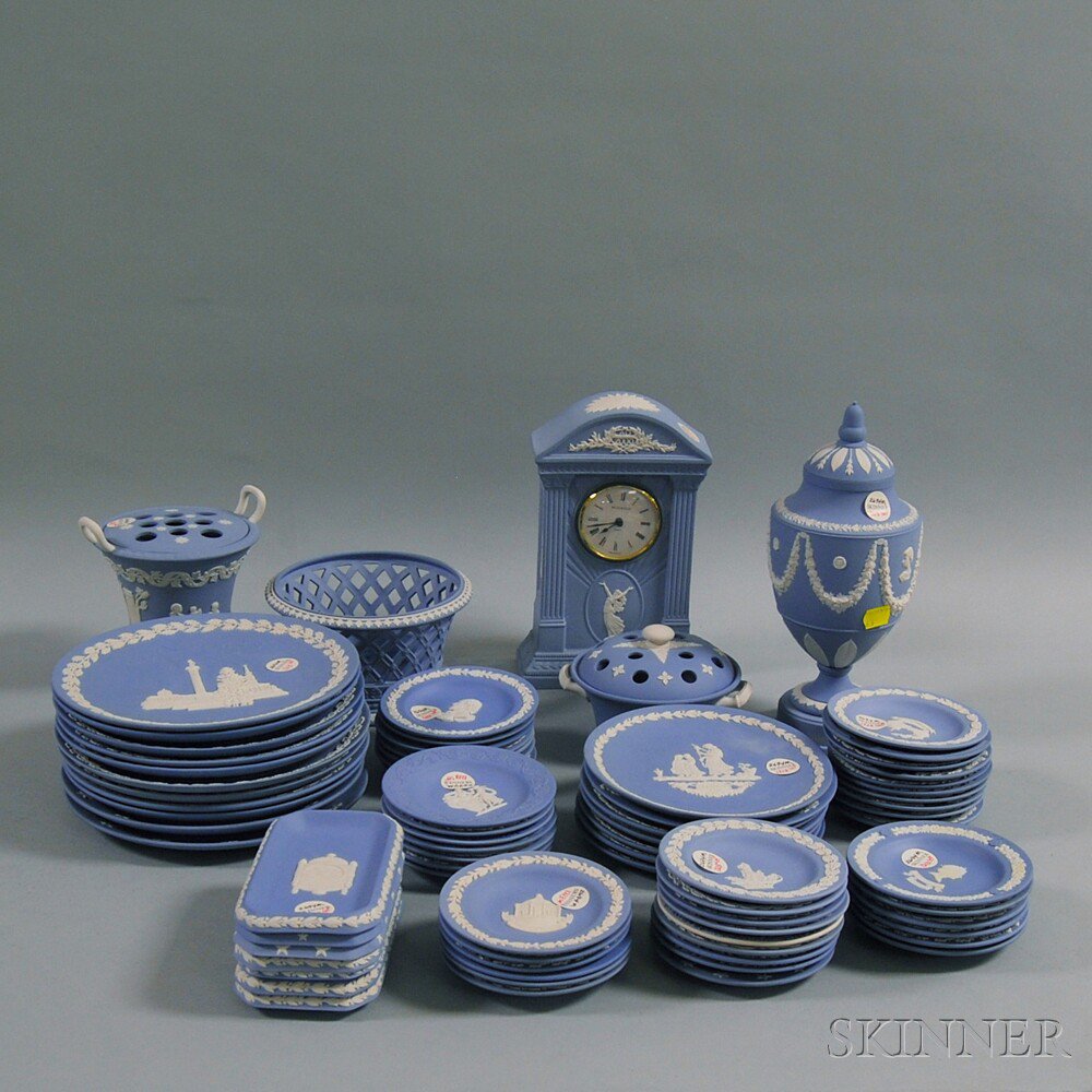 Appraisal: Approximately Seventy-five Wedgwood Light Blue Jasper Items th century including