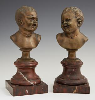 Appraisal: After Jean-Antoine Houdon - Laughing Jean and Crying Jean th