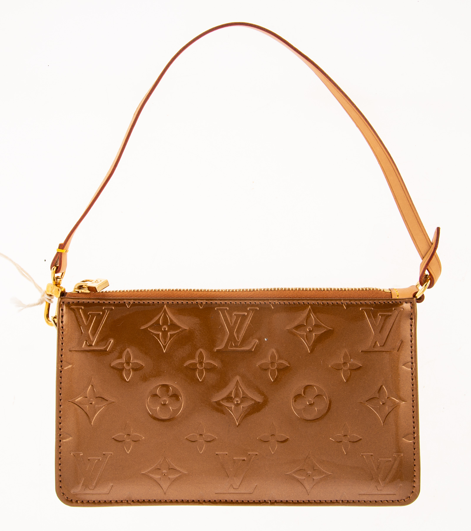 Appraisal: LOUIS VUITTON BRONZE VERNIS LEXINGTON POCHETTE monogram vernis leather includes