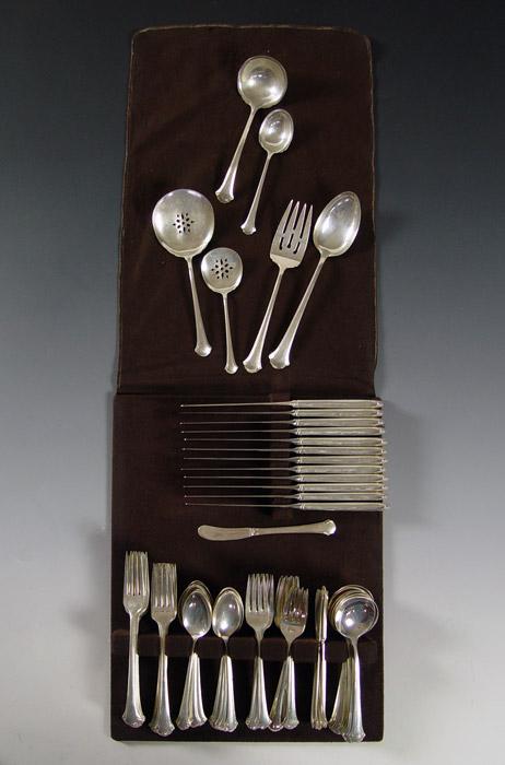 Appraisal: TOWLE CHIPPENDALE STERLING FLATWARE SET Approx pieces in the Chippendale