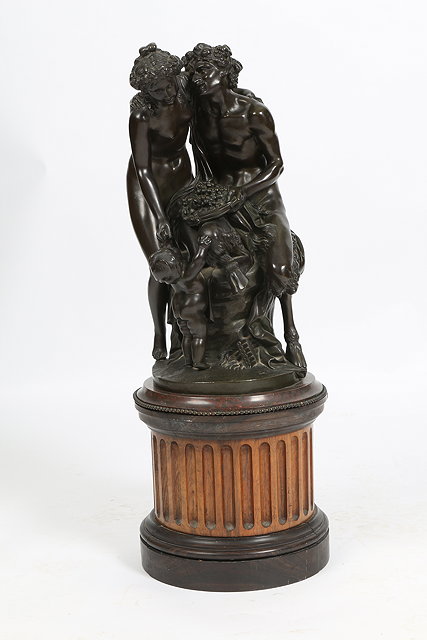 Appraisal: A LATE TH EARLY TH CENTURY BRONZE after Clodion depicting