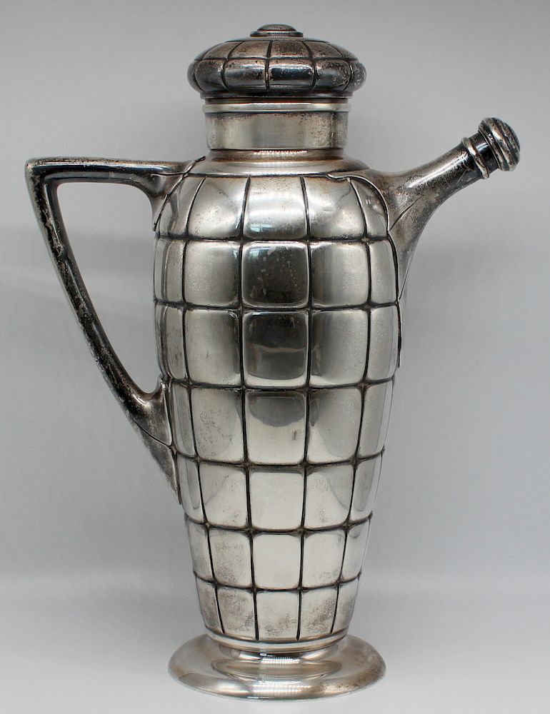 Appraisal: STERLING Art Deco Gorham Cocktail Shaker A Stamped to underside