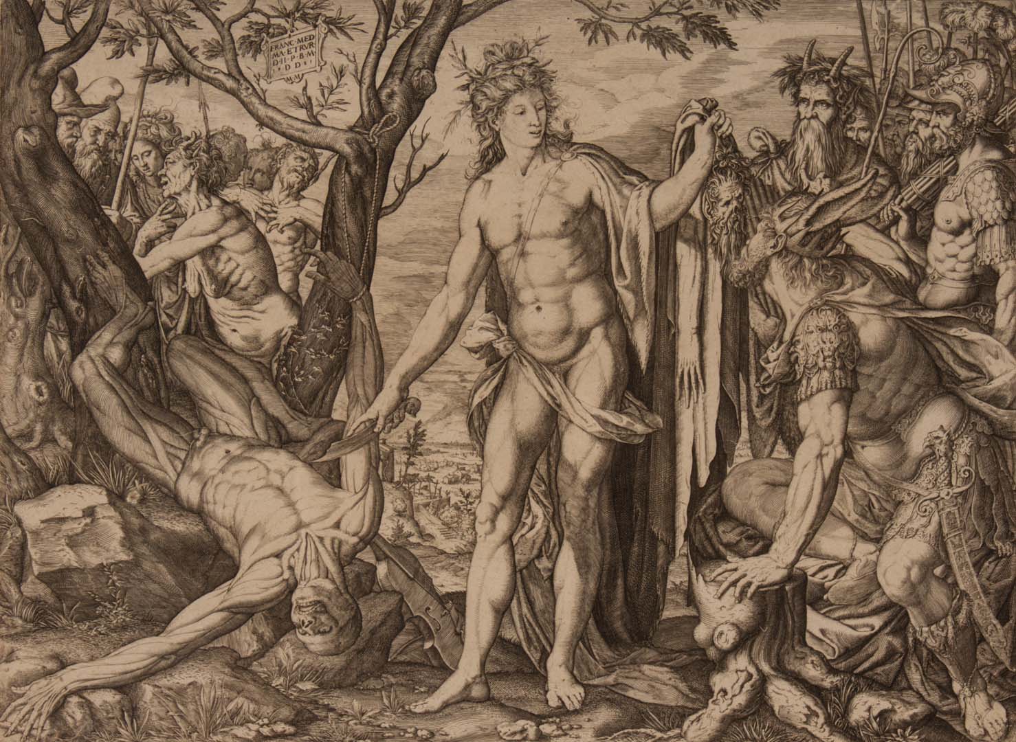 Appraisal: Melchior Meier The Flaying of Marsyas etching German act -