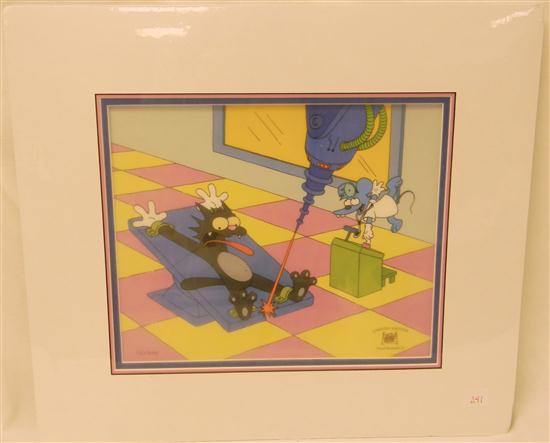 Appraisal: Matt Groening ''Itchy and Scratchy Spay Anything'' handpainted gel ed