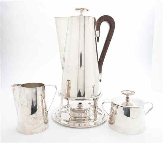 Appraisal: An American Silverplate Coffee Service Tommi Parzinger for Dorlyn Silversmiths