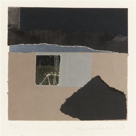 Appraisal: Louise Nevelson UNTITLED Color etching aquatint and collage Estimate -