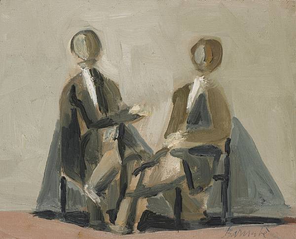 Appraisal: n a Duilio Barnab Italian - Combined Item Seated Figures