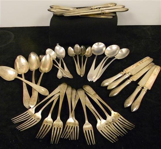 Appraisal: STERLING Dominic Haff sterling silver flatware ''Pointed Antique'' pattern consisting