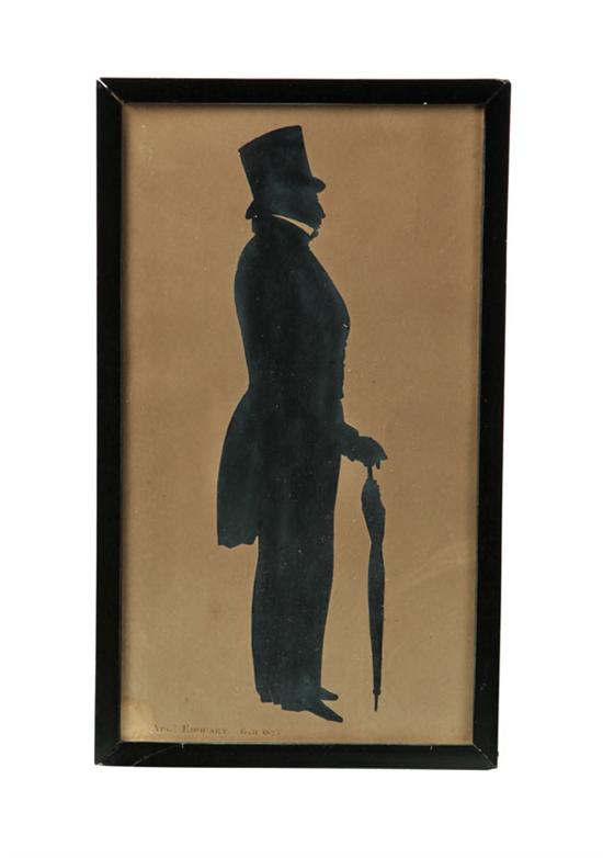 Appraisal: SILHOUETTE BY AUGUSTE EDOUART FRANCE - Stamped ''Augt Edouart fecit