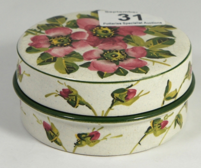 Appraisal: Wemyss Covered Trinket with Pink Flowers