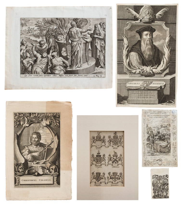 Appraisal: PIECE EARLY PRINT LOT to Include Engraving from Perseverantie Exitus