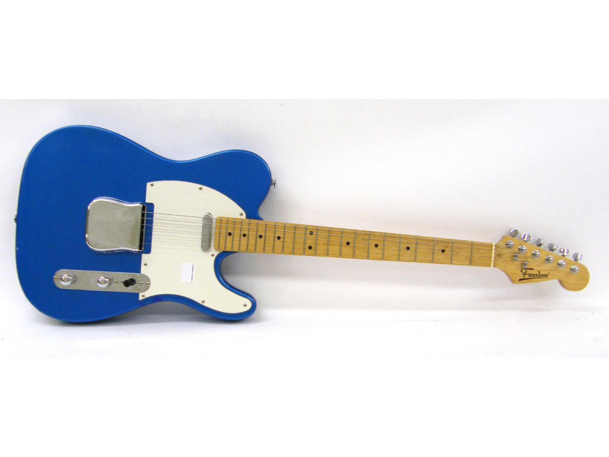 Appraisal: Freedom Telecaster style electric guitar metallic blue finish with blemishes