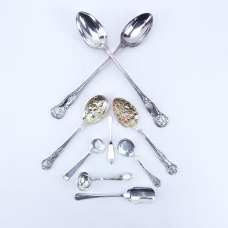 Appraisal: Nine Silver Plate Serving Pieces Various marks Good condition Stuffing