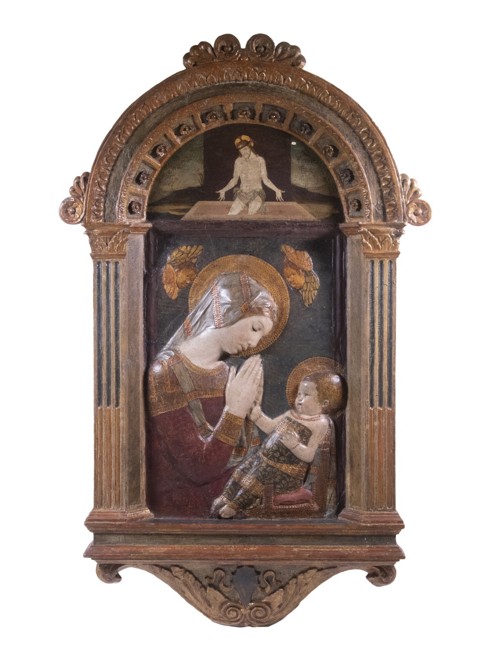 Appraisal: FLORENTINE RELIEF STUCCO OF THE MADONNA AND CHILD FOLLOWER OF