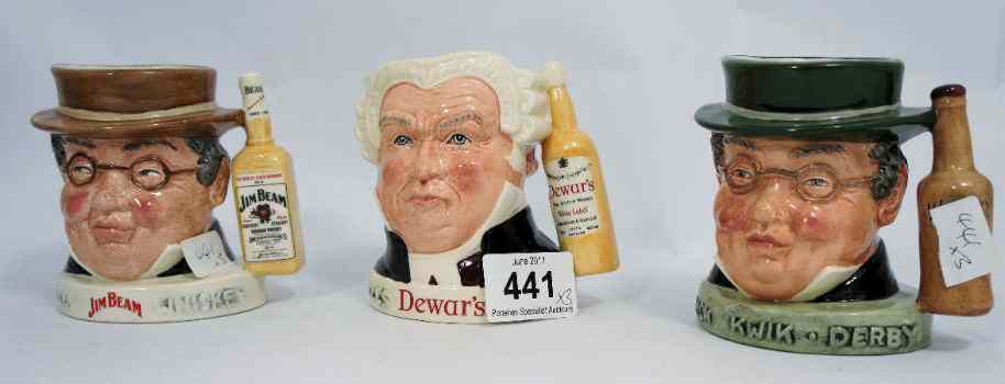 Appraisal: Royal Doulton small character jugs Sgt Buzfuz Mr Pickwick with