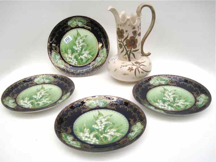 Appraisal: SET OF ROSENTHAL PLATES A PORCELAIN PITCHER pieces The plates