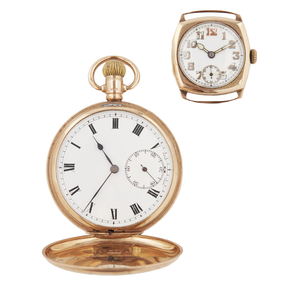 Appraisal: A ct gold cased pocket watch plain lever movement dial