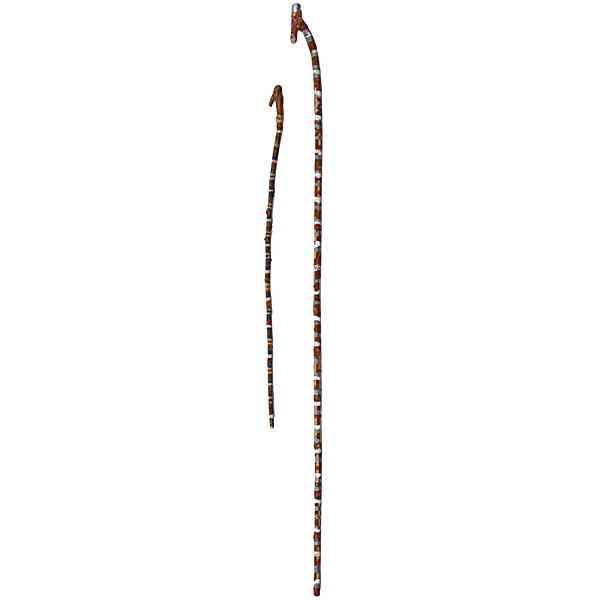 Appraisal: Elijah Pierce Folk Art Walking Sticks American two folk art