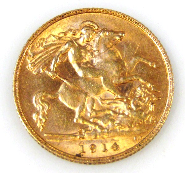 Appraisal: A George V gold half sovereign marked