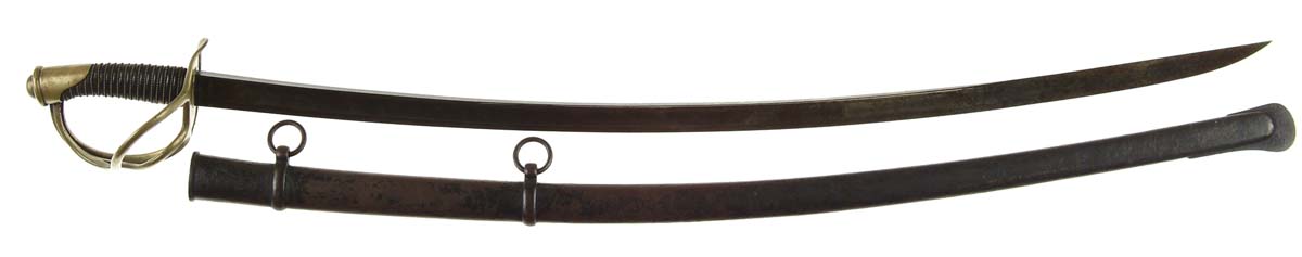 Appraisal: MODEL PALMETTO CAVALRY SABER slightly curved blade marked COLUMBIA S