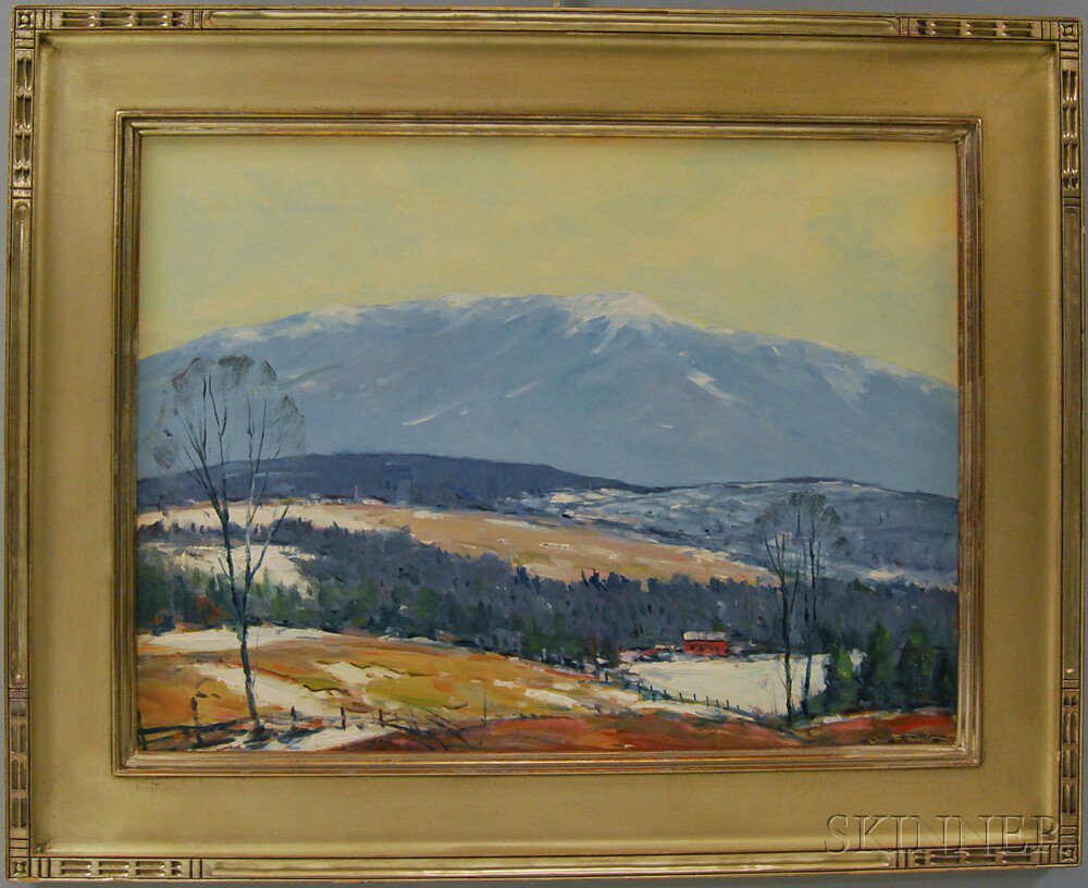 Appraisal: John F Enser American - Winter in the Valley Signed