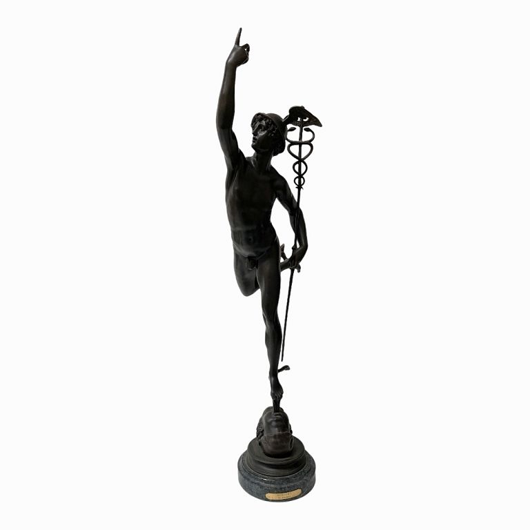 Appraisal: Mercury by Boschetti Bronze Sculpture Mercury by Boschetti Bronze Sculpture