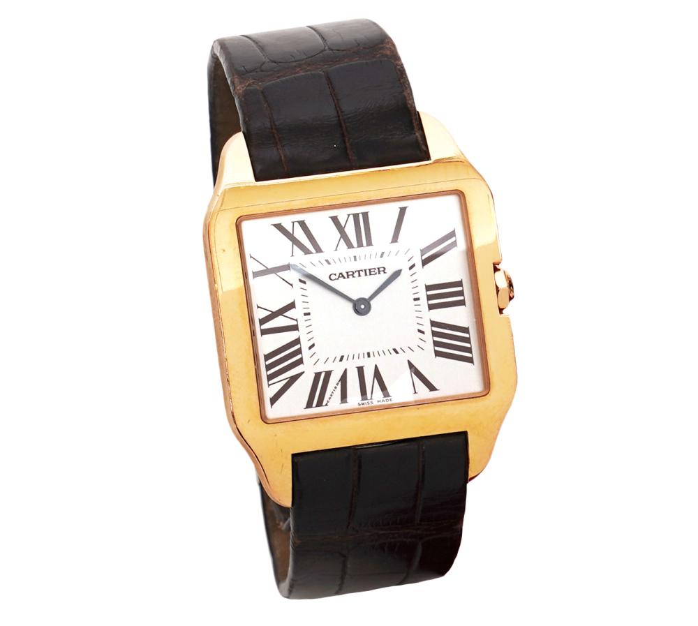 Appraisal: CARTIER SANTOS DUMONT WATCHCartier Santos Dumont watch has adjustable Cartier