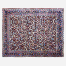 Appraisal: Persian KERMAN LOW PILE CARPET c hand-knotted wool w l