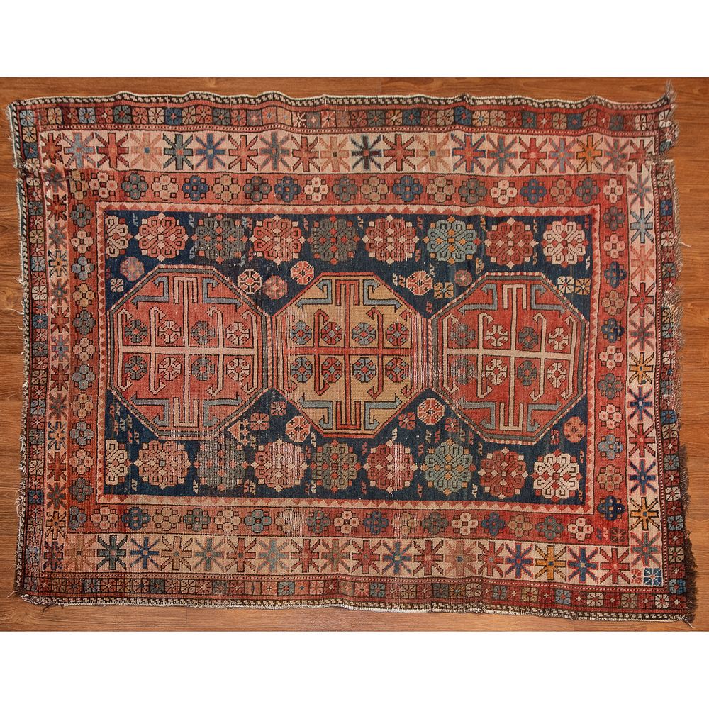 Appraisal: Antique Caucasian Rug x First quarter- th century hand-knotted wool