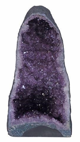 Appraisal: Large amethyst cathedral geode approx h w d lbs