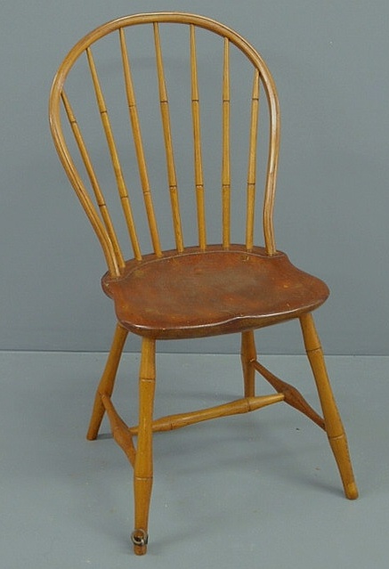 Appraisal: Windsor bow-back side chair stamped J Humeston Halifax h x