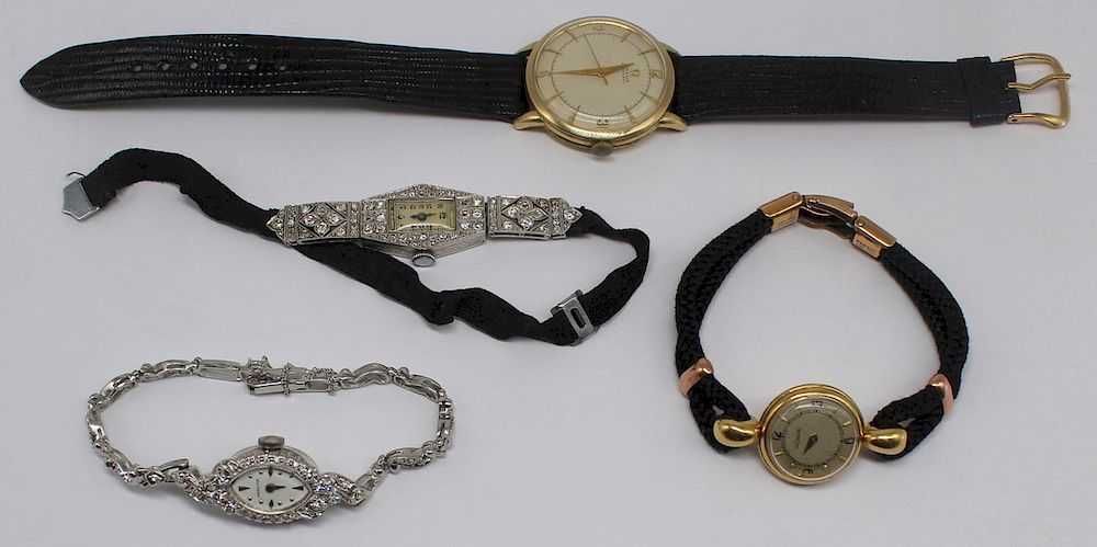 Appraisal: JEWELRY Vintage Men's and Ladies Watch Grouping Includes a LeCoultre